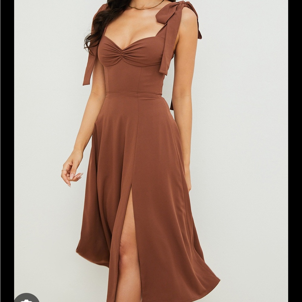 House of CB “Alicia” brown dress